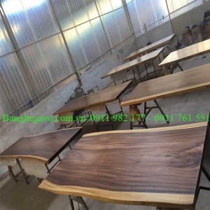 Xưởng sản xuất bàn gỗ nguyên tấm 6 ghế có đẹp không?