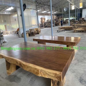 Mua bộ bàn gỗ nguyên tấm giá xưởng ở đâu nhận ưu đãi